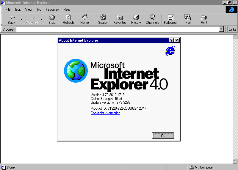 Microsoft Internet Explorer 4